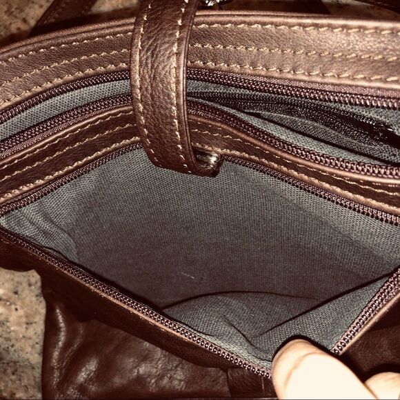 BORSE IN PELLE Brwn Leather Crossbody/Shoulder Bag - Picture 9 of 12